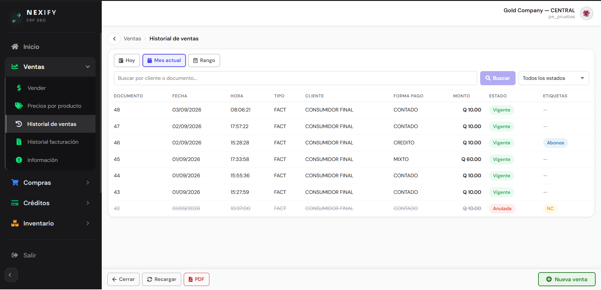 App ERP360 Micro en computadora